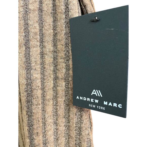 Andrew Marc Mocha Ribbed Sleeveless Funnel Neck Midi Dress M NEW - Picture 8 of 10